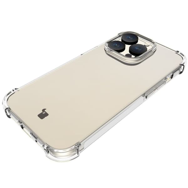 Bizon Case Salpa fleksibelt cover til iPhone 15 Pro, gennemsigtigt