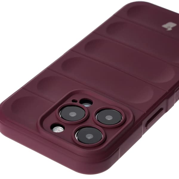 Bizon Case Tur -suojakuori iPhone 15 Prolle, tummanvioletti