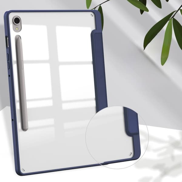 Bizon-kotelo, kirkas mattapintainen, Galaxy Tab S9:lle, tummansininen