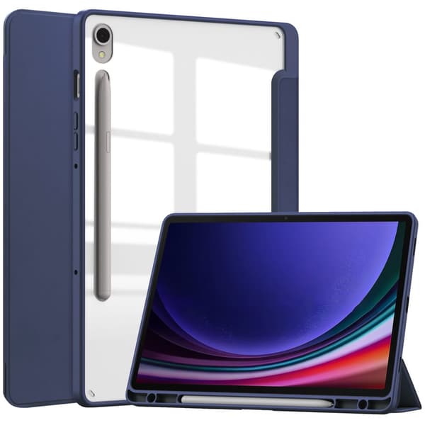 Bizon-kotelo, kirkas mattapintainen, Galaxy Tab S9:lle, tummansininen