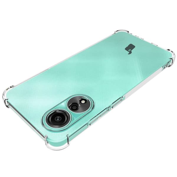 Bizon Case Salpa Joustava Suojakuori Oppo A78 4G:lle, Läpinäkyvä