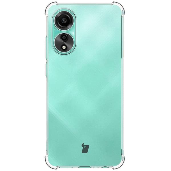 Bizon Case Salpa Joustava Suojakuori Oppo A78 4G:lle, Läpinäkyvä