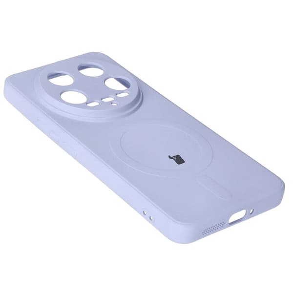 Bizon Case Silicone Magnetic Sq -suojakuori Xiaomi 14 Ultralle, vaaleanvioletti