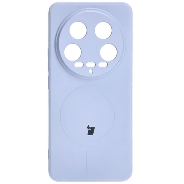Bizon Case Silicone Magnetic Sq -suojakuori Xiaomi 14 Ultralle, vaaleanvioletti