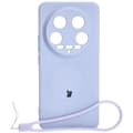Pikkukuva 1 / 5: Bizon Case Silicone Magnetic Sq -suojakuori Xiaomi 14 Ultralle, vaaleanvioletti