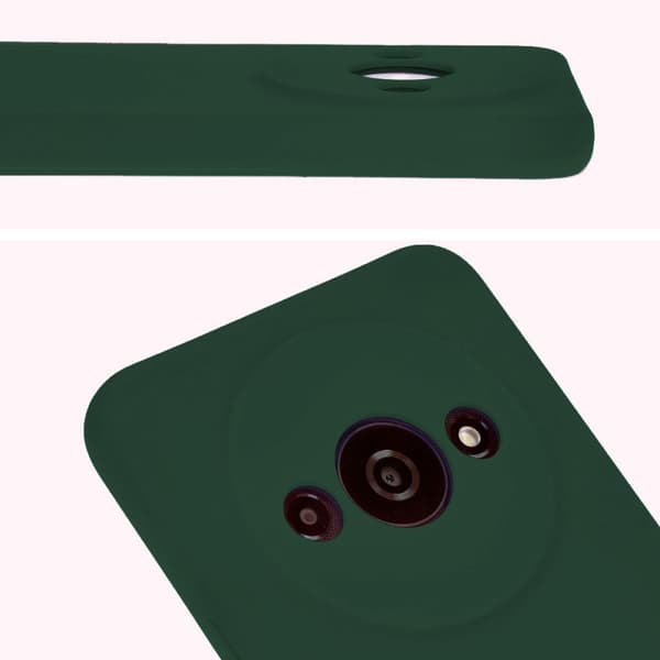 Bizon pehmeä suojakuori Xiaomi Redmi A3 4G:lle, tummanvihreä