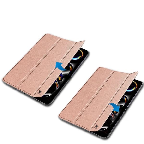 Bizon-cover Tab Croc til iPad Pro 13" 7. generation. 2024, rosaguld