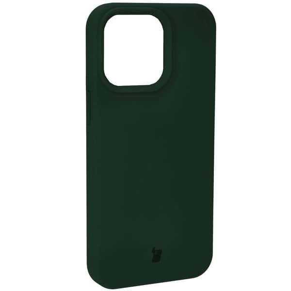 Bizon blødt cover til iPhone 14 Pro Max, mørkegrøn