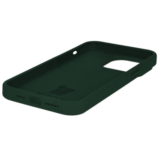 Bizon blødt cover til iPhone 14 Pro Max, mørkegrøn