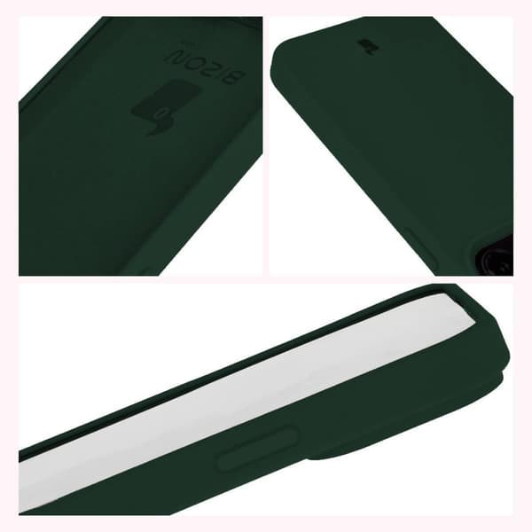 Bizon blødt cover til iPhone 14 Pro Max, mørkegrøn