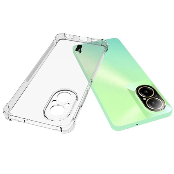 Fodral + 2x Bizon-fodral Clear Pack glas för Realme C67 4G, transparent