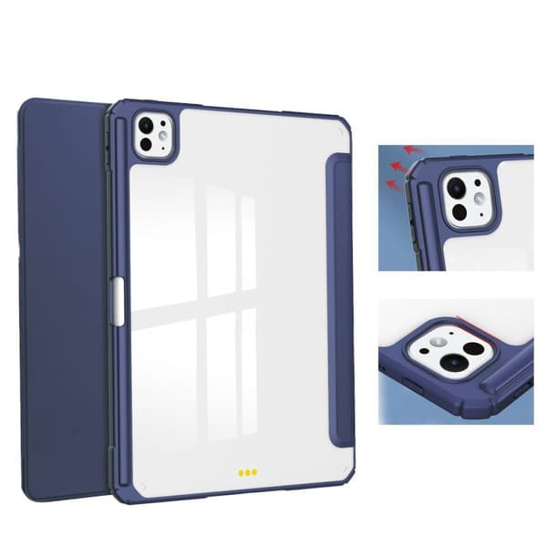 Bizon Cover Tab Clear Matt til iPad Pro 11" 5. generation. 2024, marineblå