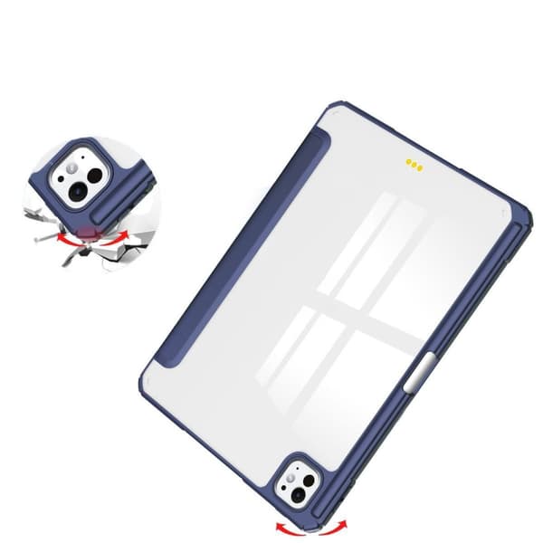 Bizon Cover Tab Clear Matt til iPad Pro 11" 5. generation. 2024, marineblå
