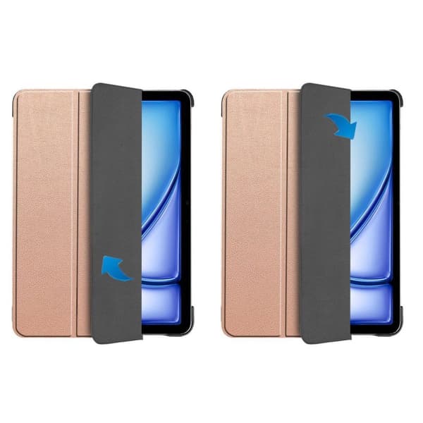 Bizon Cover Tab Croc til iPad Air 13" 2025 / 2024, rosaguld