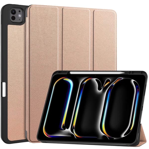 Bizon-skal med flik Lizard för iPad Pro 13" (7:e generationen). 2024, roséguld