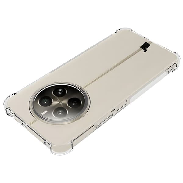 Bizon Case Salpa Joustava Suojakuori Realme 12+:lle, Läpinäkyvä