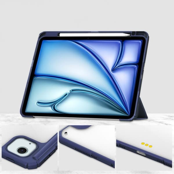 Bizon Case Tab Clear Matt för iPad Air 13" 2025 / 2024, marinblå