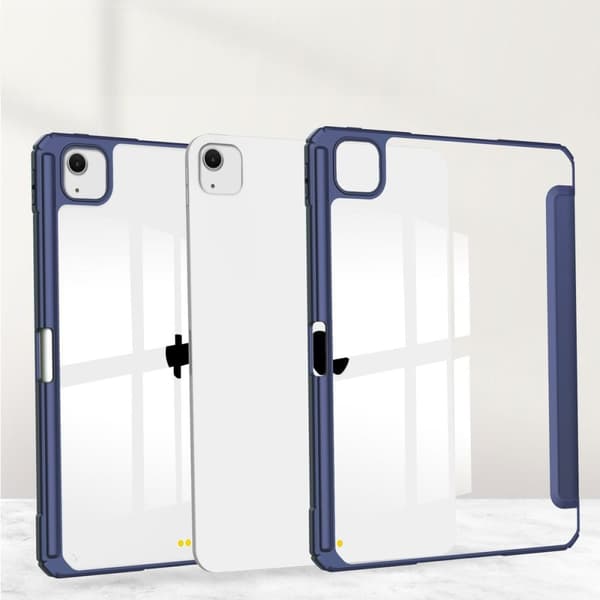 Bizon Case Tab Clear Matt för iPad Air 13" 2025 / 2024, marinblå