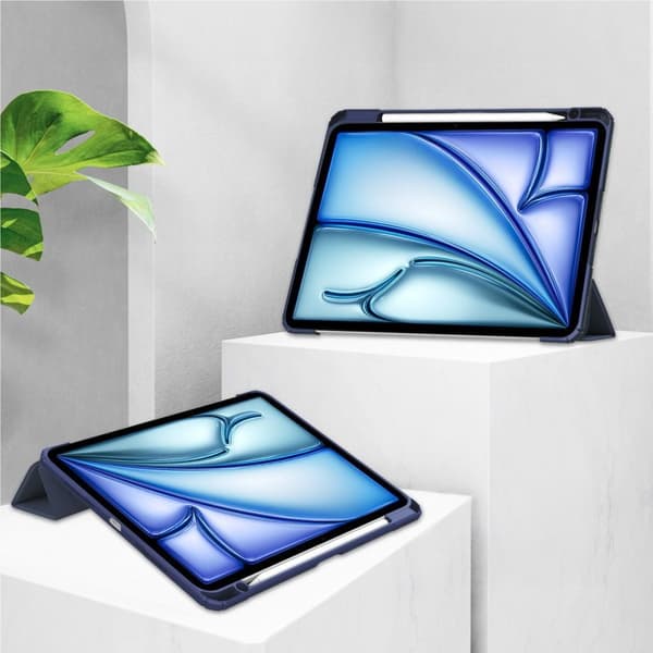 Bizon Case Tab Clear Matt för iPad Air 13" 2025 / 2024, marinblå