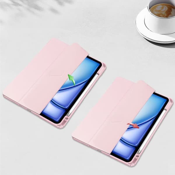 Bizon Case Tab Clear Matt för iPad Air 13" 2025 / 2024, rosa