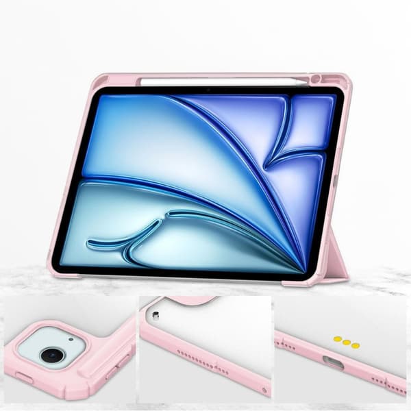 Bizon Case Tab Clear Matt för iPad Air 13" 2025 / 2024, rosa