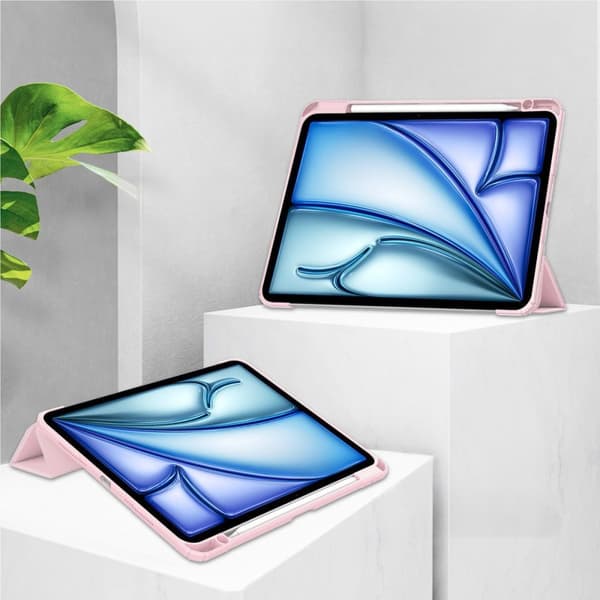 Bizon Case Tab Clear Matt för iPad Air 13" 2025 / 2024, rosa