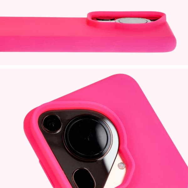 Bizon Mjukt Skal till Huawei Pura 70 Ultra, Neonrosa