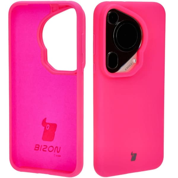 Bizon pehmeä suojakuori Huawei Pura 70 Ultralle, neonpinkki