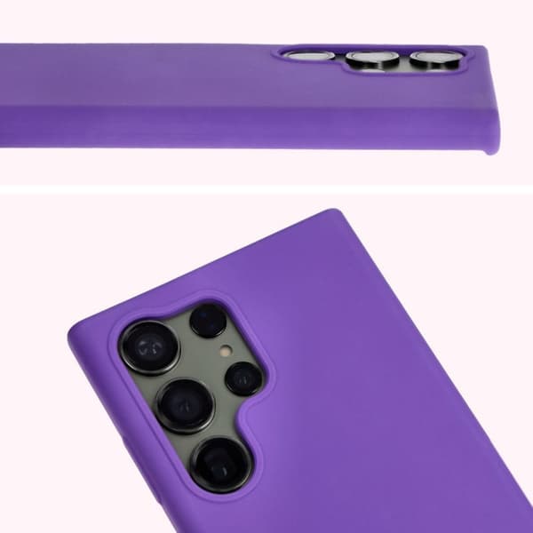 Bizon pehmeä suojakuori Galaxy S23 Ultralle, violetti