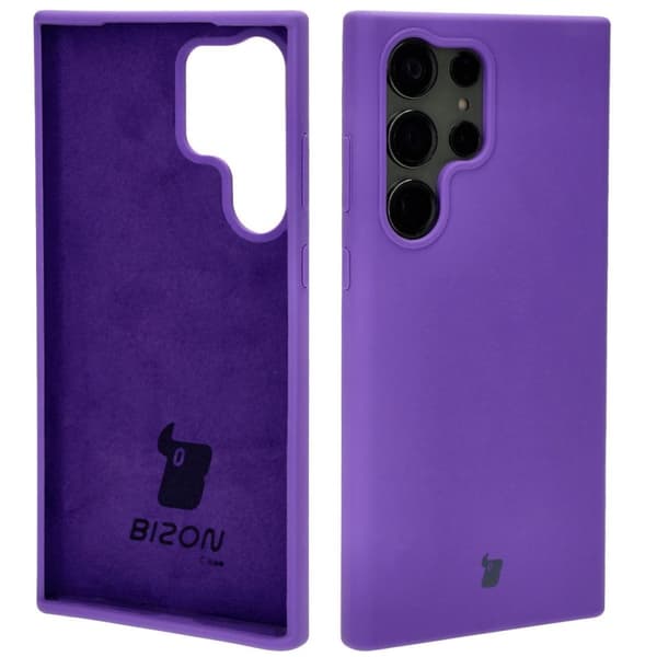 Bizon pehmeä suojakuori Galaxy S23 Ultralle, violetti