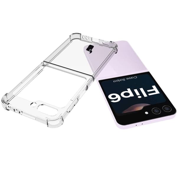 Bizon Case Salpa Fleksibelt Etui til Galaxy Z Flip6, Gennemsigtig