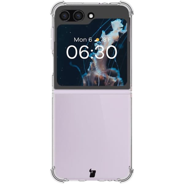 Bizon Case Salpa Fleksibelt Etui til Galaxy Z Flip6, Gennemsigtig