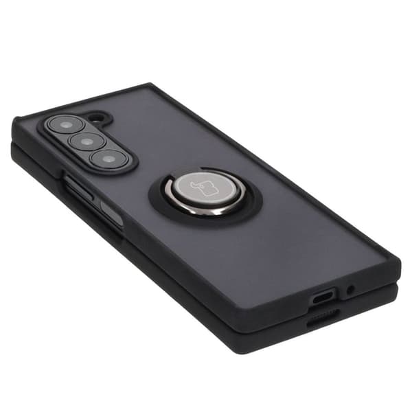 Bizon Case Hybrid -sormuskotelo Galaxy Z Fold6:lle, savunpunainen ja mustalla kehyksellä