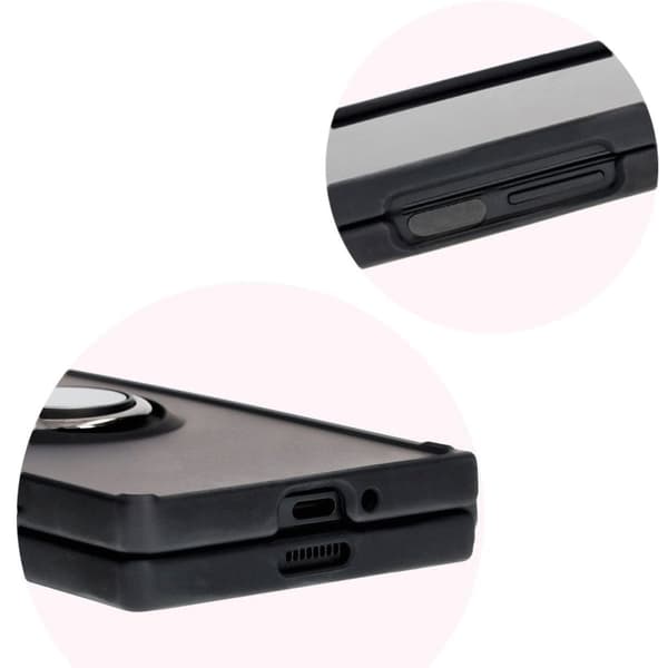 Bizon Case Hybrid -sormuskotelo Galaxy Z Fold6:lle, savunpunainen ja mustalla kehyksellä