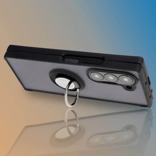 Bizon Case Hybrid -sormuskotelo Galaxy Z Fold6:lle, savunpunainen ja mustalla kehyksellä