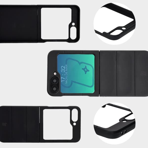 Bizon-cover Tur til Galaxy Z Flip6, sort