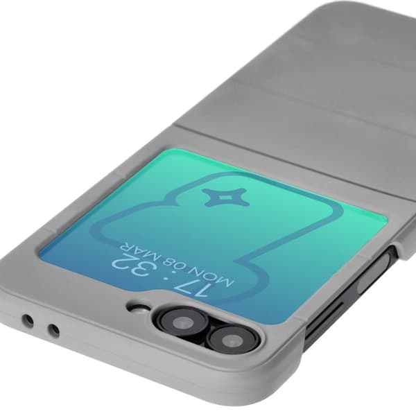 Bizon-skal Tur för Galaxy Z Flip6, ljusgrå