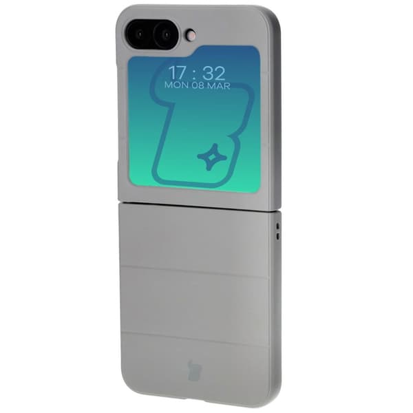 Bizon-skal Tur för Galaxy Z Flip6, ljusgrå