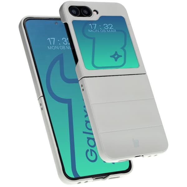Bizon-skal Tur för Galaxy Z Flip6, ljusgrå