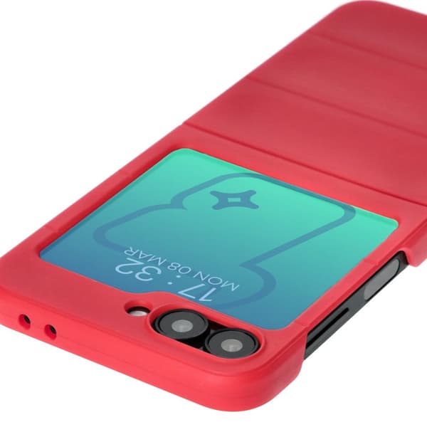 Bizon-skal Tur för Galaxy Z Flip6, rött