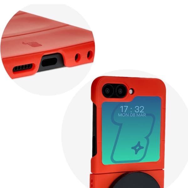 Bizon-skal Tur för Galaxy Z Flip6, rött