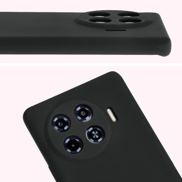 Bizon pehmeä suojakuori Tecno Spark 20 Pro+:lle, musta