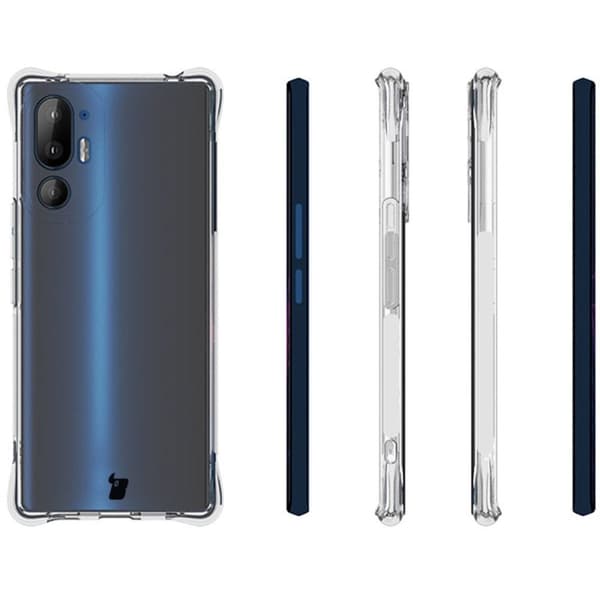 Bizon Case Salpa Flexibelt Skal för HTC U24 Pro, Transparent