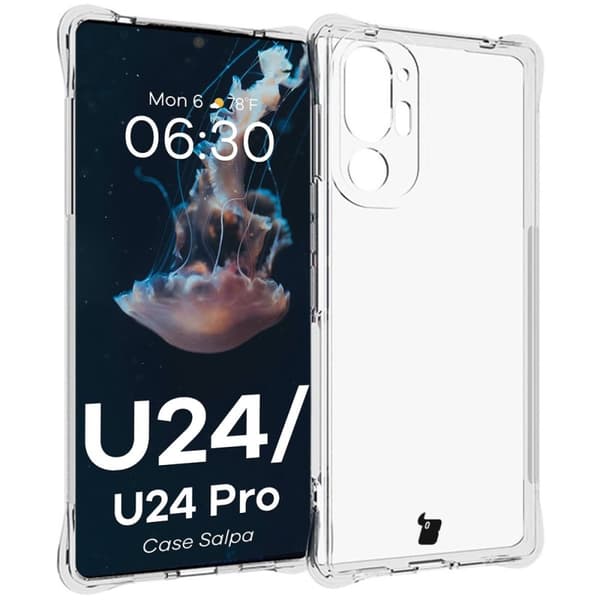 Bizon Case Salpa Flexibelt Skal för HTC U24 Pro, Transparent