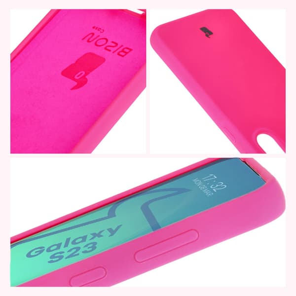 Bizon mjukt skal till Galaxy S23, neonrosa