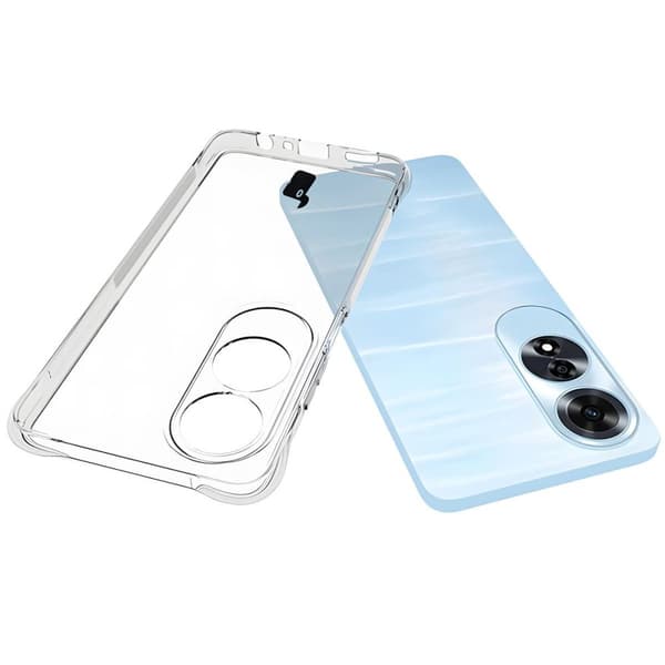 Bizon Case Salpa Fleksibelt Etui til Oppo A60 4G, Gennemsigtig