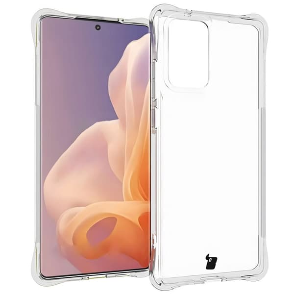 Bizon Case Clear Pack Flexibelt Skal + 2x Skärmskydd för Motorola Moto G85 5G, Transparent