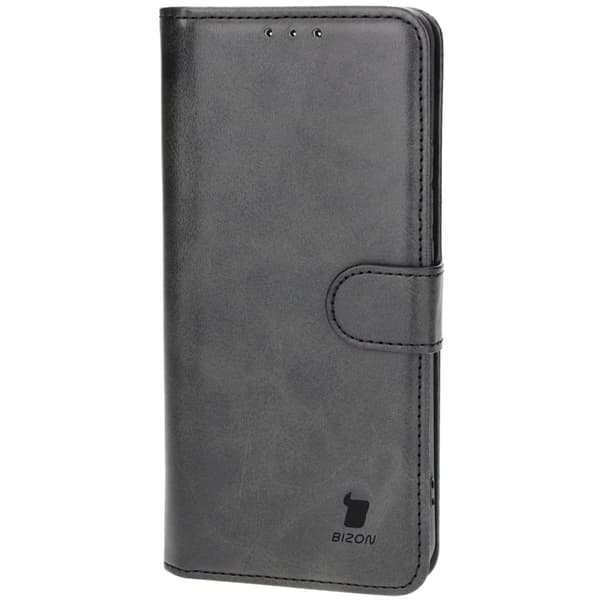 Bizon Case Pocket Flip Cover til Xiaomi Poco F6 Pro, Sort