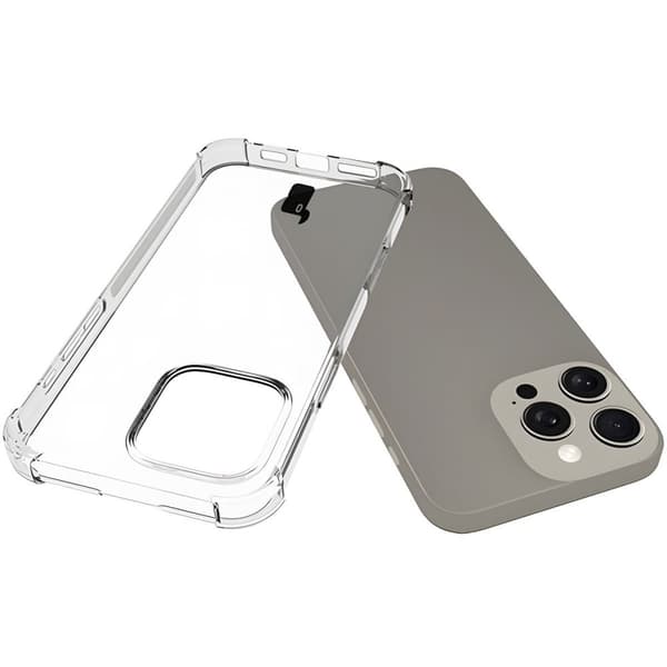 Bizon Case Salpa joustava suojakuori iPhone 16 Pro Maxille, läpinäkyvä