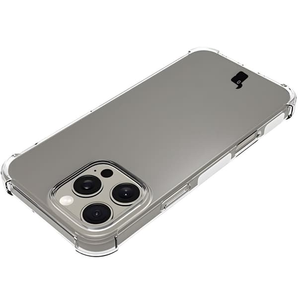 Bizon Case Salpa joustava suojakuori iPhone 16 Pro Maxille, läpinäkyvä